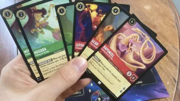 Hand of Disney Lorcana cards